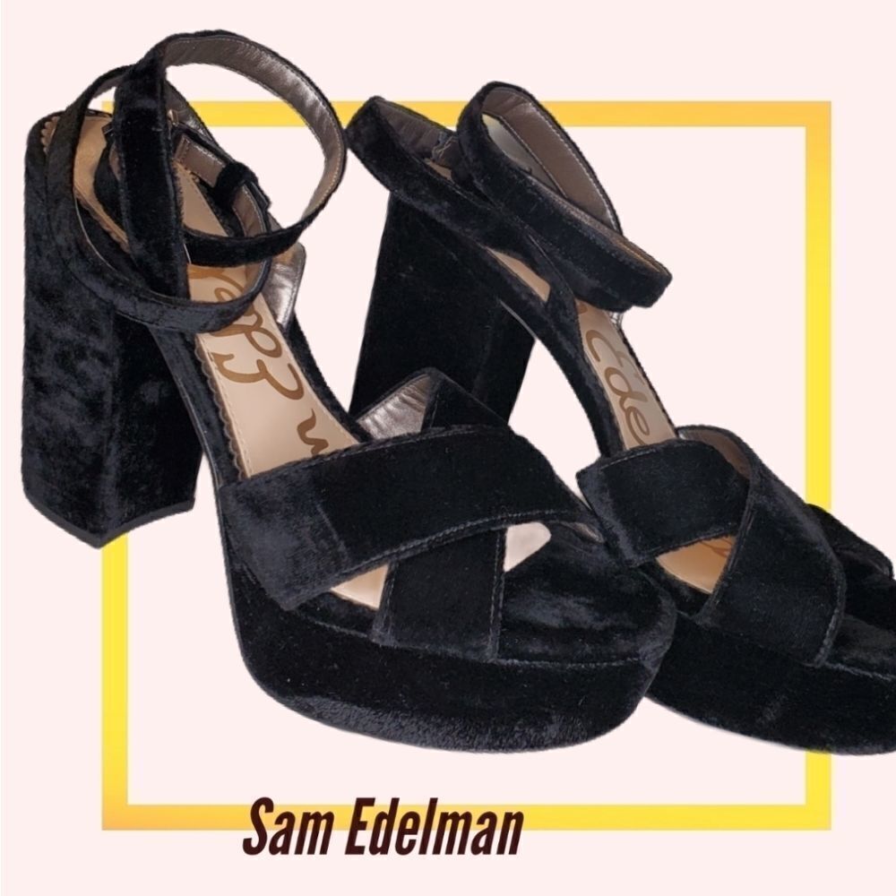 Sam EdelmanMara Suede black Platform Sandal - Picture 3 of 12